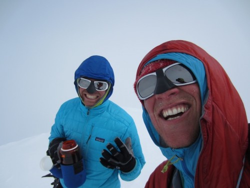 On the summit of Peak 12,200 in a whiteout