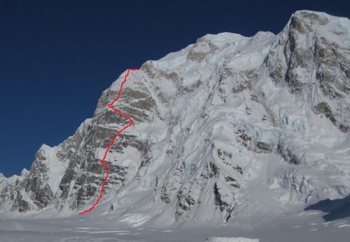 On May 23 we attempted the north buttress of Begguya via a combination of the "Deprivation" route and the Bibler-Klewin route
